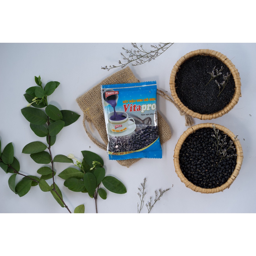 Bột đậu đen mè đen Vitapro 400gr thơm ngon bổ dưỡng