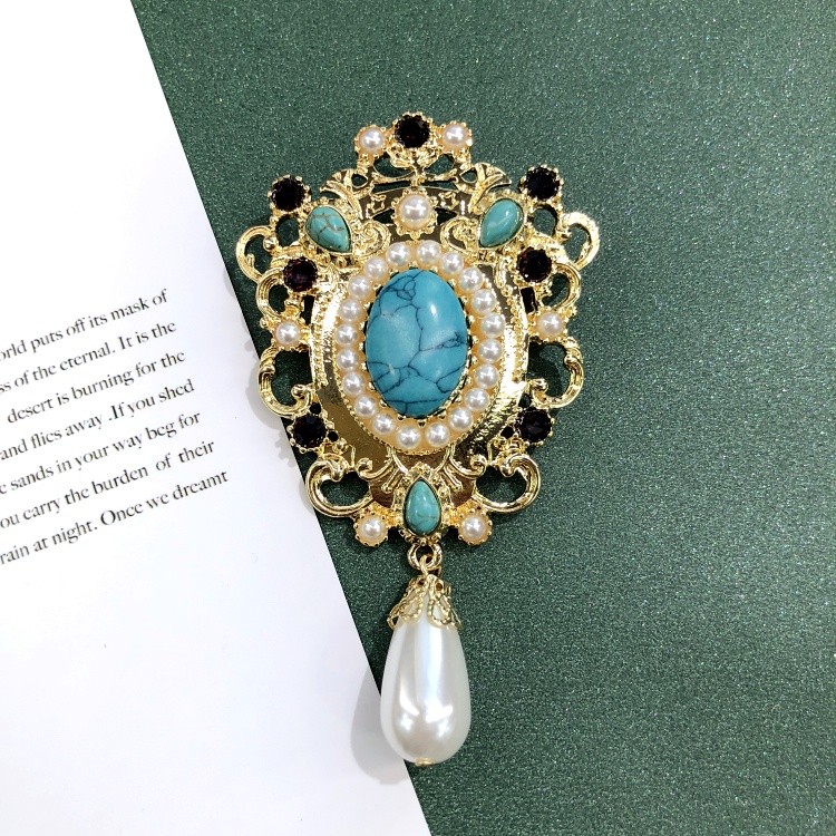Ghim Cài Áo Đính Ngọc Trai Kiểu Vintage Thời Trang Cho Nữ