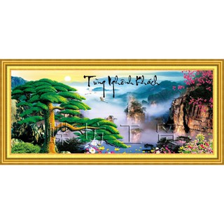 Tranh Thêu Chữ Thập 3D Tùng Nghênh Khách 222578 (KHÁCH TỰ THÊU ) KT:159X70CM