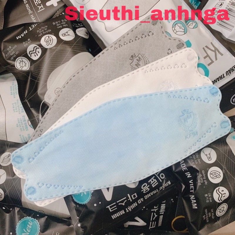 Khẩu trang kf94 màu xám kháng khuẩn, lọc bụi , dễ thở