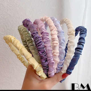 Băng đô vải satin chiffon màu cầu vồng phong cách hàn quốc cho nữ