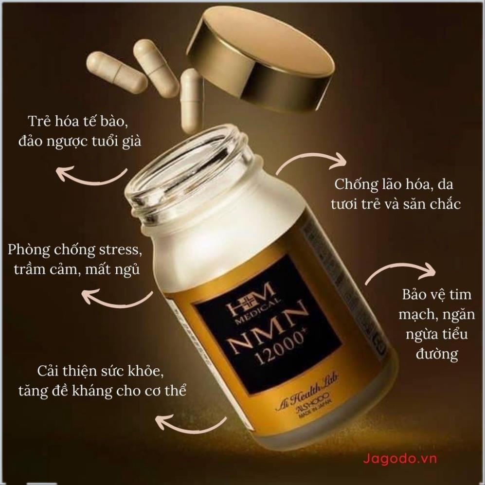 Viên uống Aishodo NMN 12000 - Viên trẻ hóa và chống lão hóa toàn diện