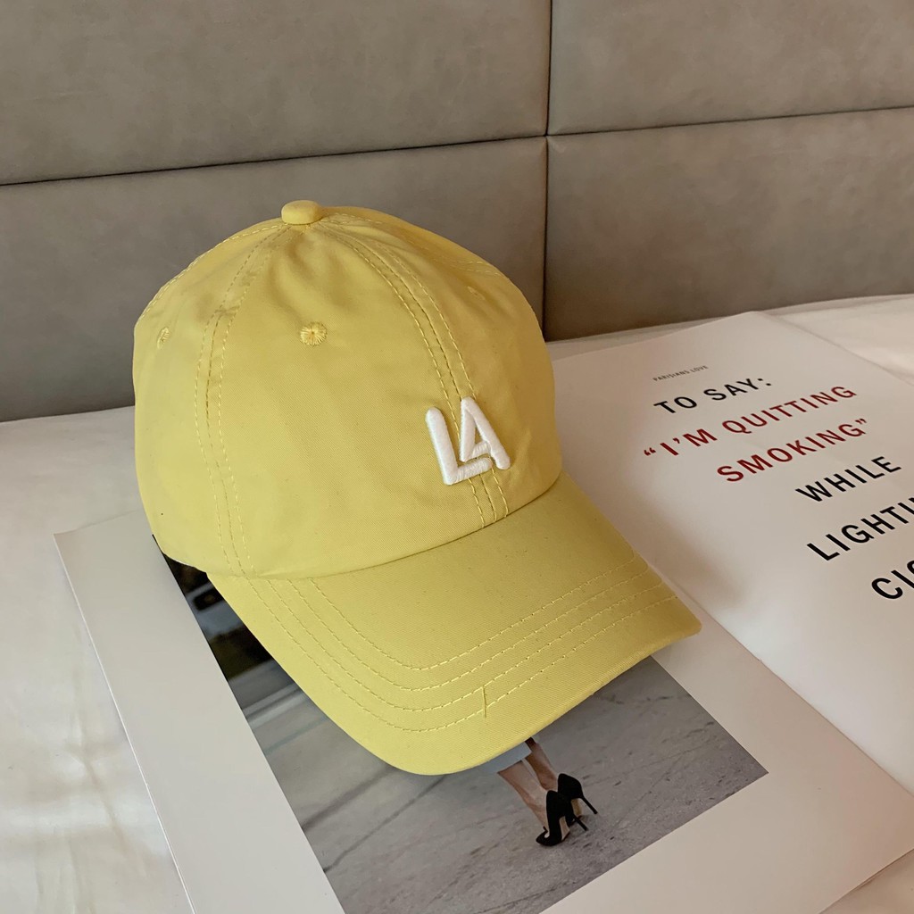 Mũ Lưỡi Trai Màu Trơn Thêu Chữ Phong Cách Hàn Quốc Thời Trang Xuân Hè Cho Nam Và Nữ