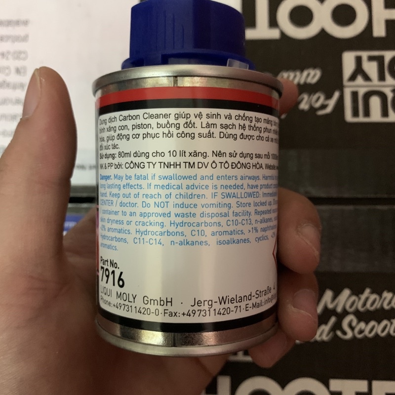 Phụ gia Carbon Cleaner làm sạch buồng đốt -  dung dịch vê sinh kim phụn Liqui Moly CLEANER  - 80ML cho xe máy.