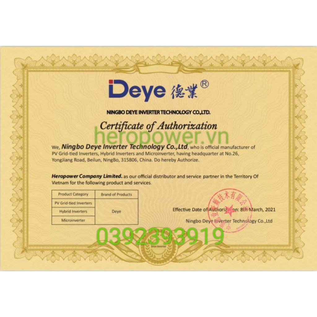 BIẾN TẦN HÒA LƯỚI LƯU TRỮ DEYE 8KW 1 pha, INVERTER HYBRID DEYE 8KW Model: SUN-8K-SG05LP1-EU