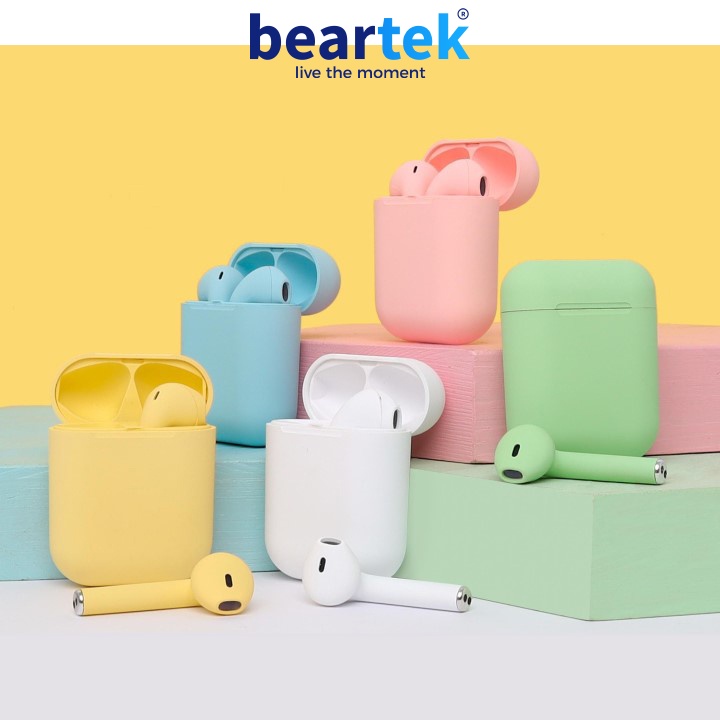 Tai nghe bluetooth Beartek Inpods i12 cảm ứng điều khiển, tai phone bluetooth i12 cảm biến âm thanh