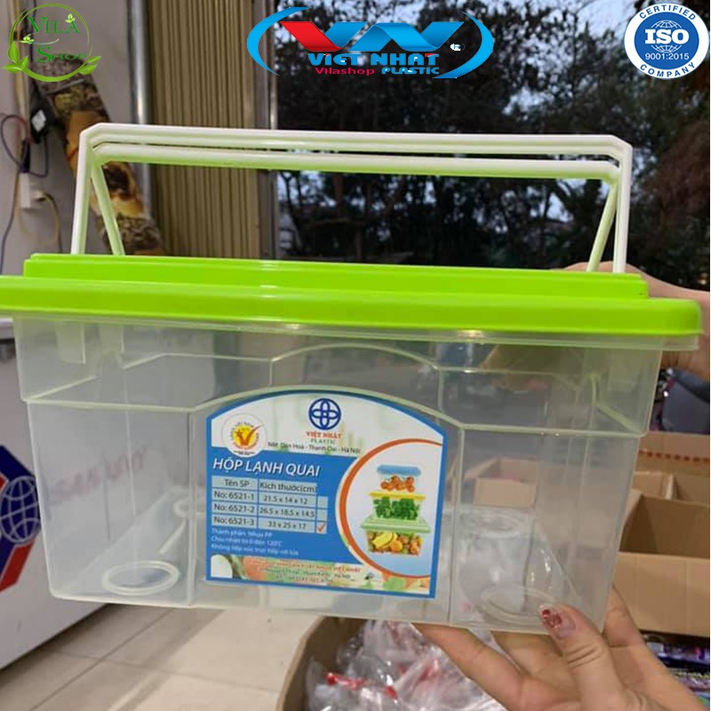 [ Bộ 2 ] Hộp Đựng Thực Phẩm, Hộp Lạnh 2 Quai Bảo Quản Thực Phẩm Việt Nhật No 6521 - 1 Và No 6521 - 2 | BigBuy360 - bigbuy360.vn