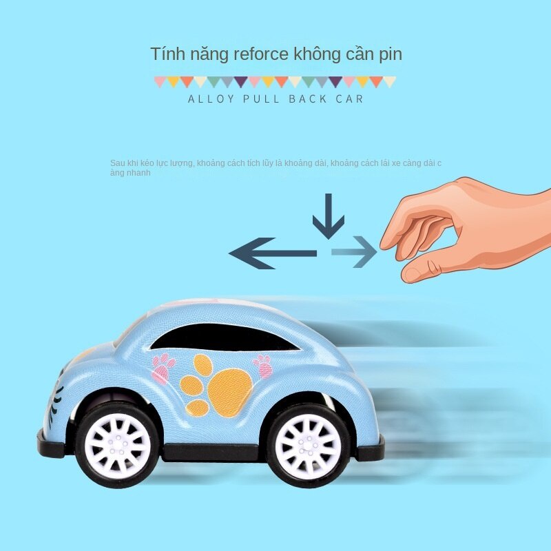 Mô hình đồ chơi xe cảnh sát BORAMMY WAS650 nhỏ nhắn làm từ hợp kim an toàn vui nhộn cho bé