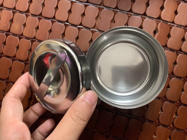 Hũ inox đựng bông trong spa