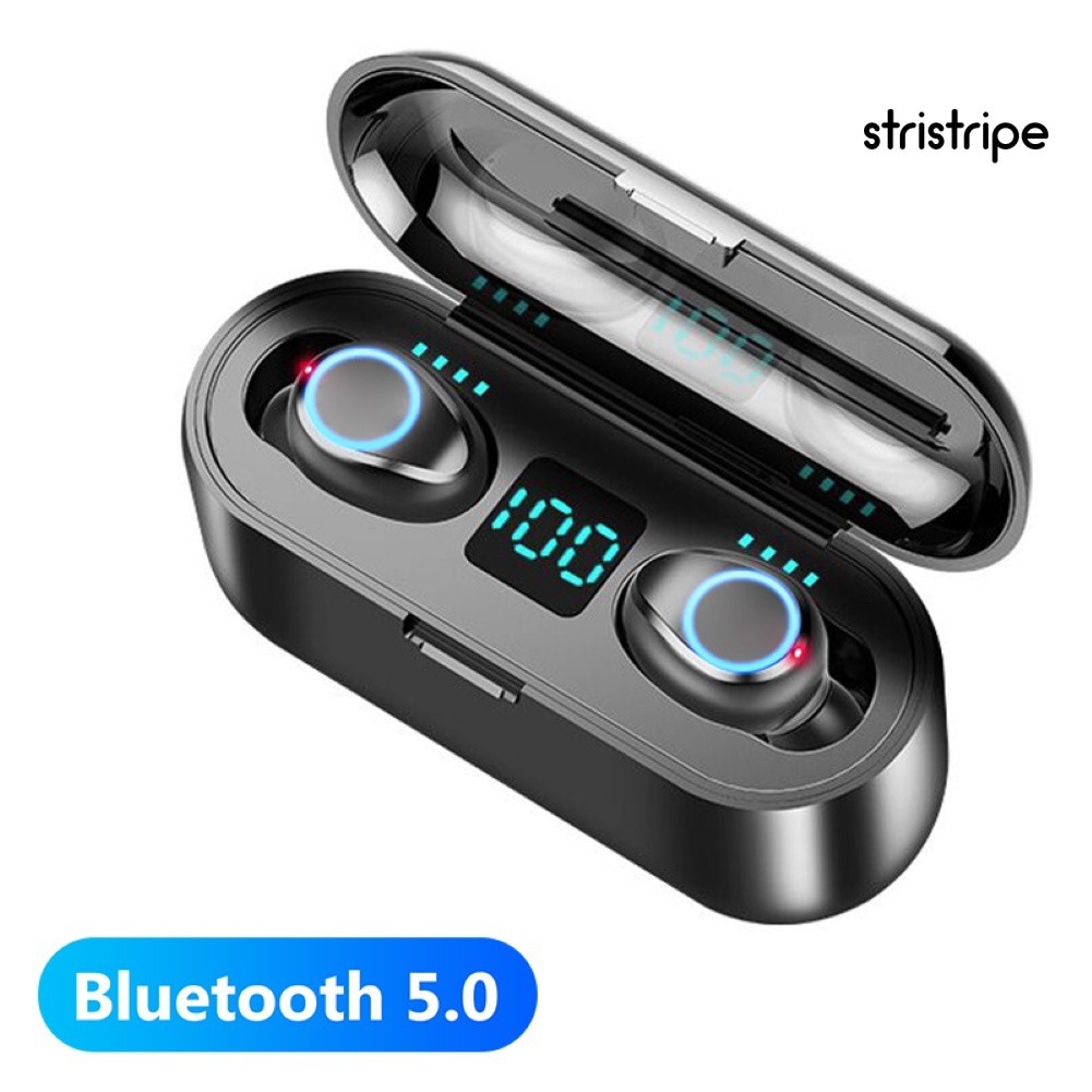 Tai Nghe Str F9 Tws Bluetooth 5.0 Không Dây Kèm Hộp Sạc