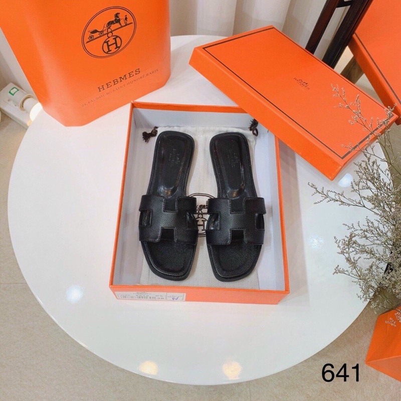 Dép lê Hm da sần no box mã 641