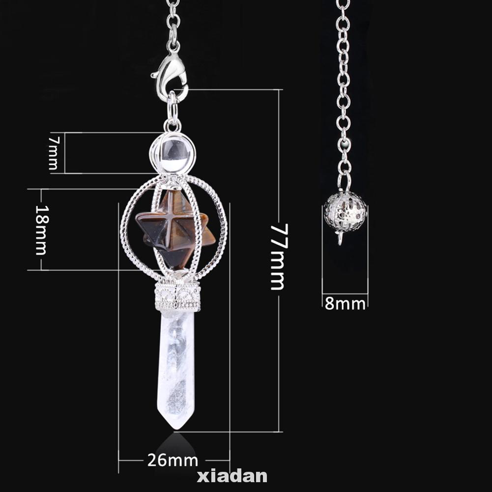 Amulet Charm Crystal Decoration Divination Healing Reiki Chain Pendulum