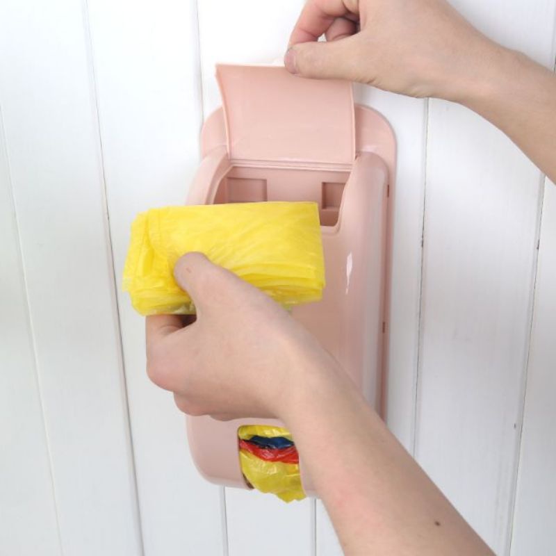 Hộp đựng túi rác Việt Nhật - kệ treo túi nilon dán tường