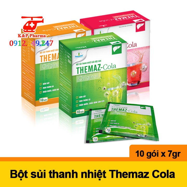 ✅ [CHÍNH HÃNG] Bột sủi thanh nhiệt giải độc gan Themaz Cola Original - Giúp giảm nóng trong người, nhiệt miệng, mẩn ngứa