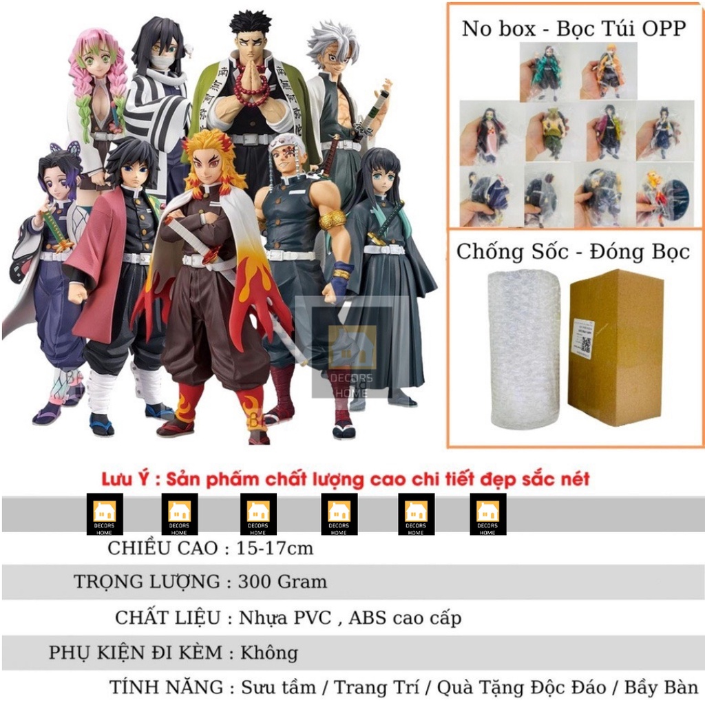 Mô Hình KIMETSU NO YAIBA Thanh Gươm Diệt Qủy Decor bàn làm việc,tủ kính, kệ sách