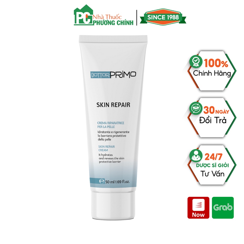 Kem Viêm Da Cơ Địa DottorPrimo Skin Repair Giúp Làm Dịu, Giảm Kích Ứng, Cấp Ẩm Và Phục Hồi Tổn Thương Da (Tuýp 20-50ml)