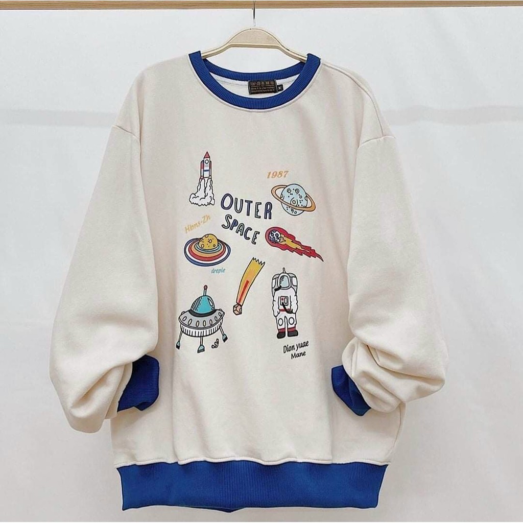 Áo Sweater in hình vũ trụ mẫu mới, chất thun pe mềm mịn ( có video sản phẩm )