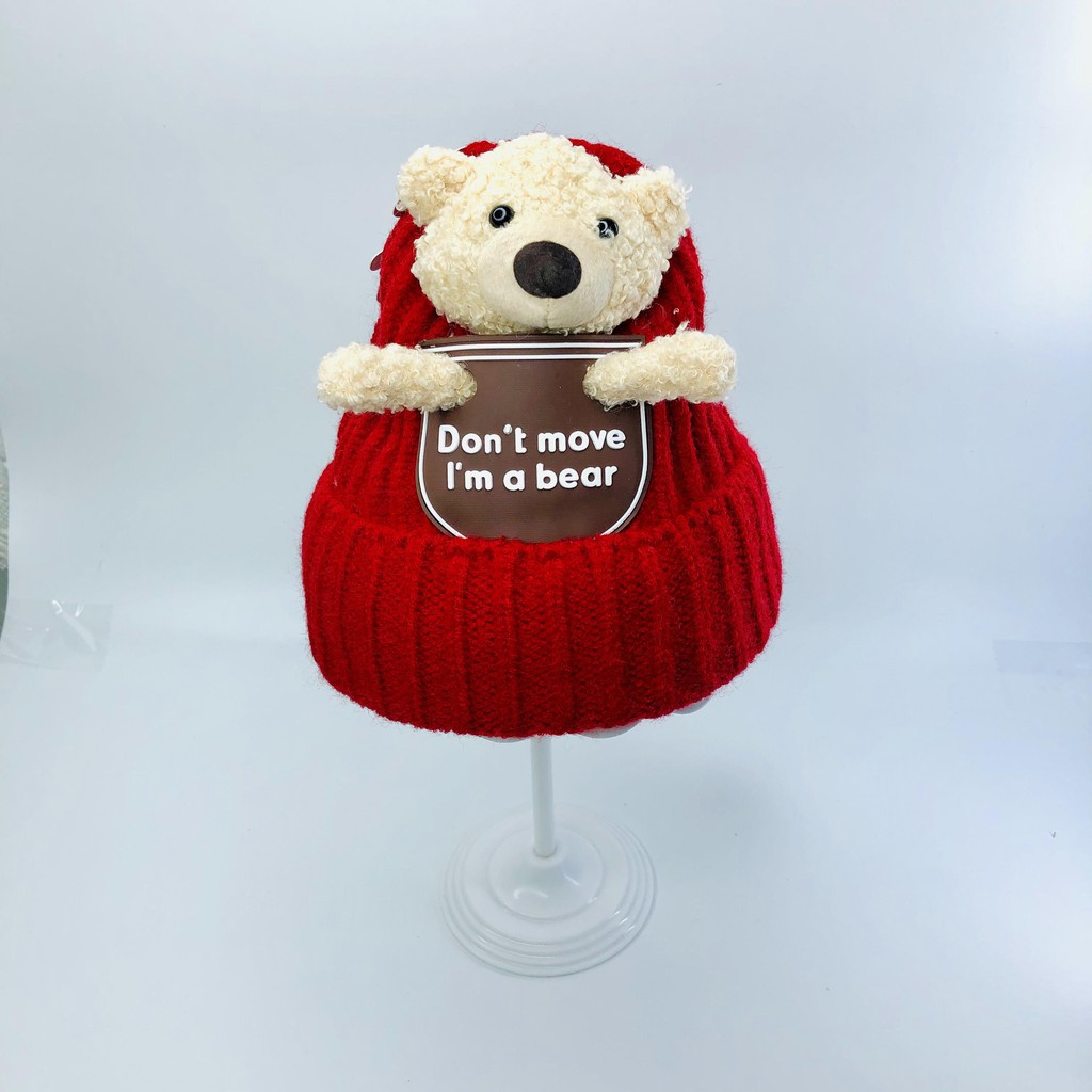 Mũ beanie, mũ gấu cho bé cực yêu, siêu siêu ấm áp, cực xinh