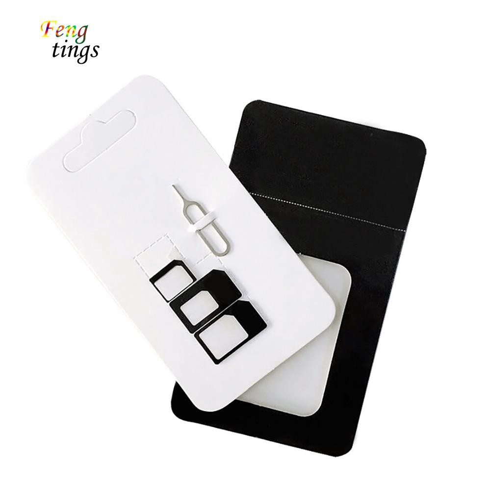 ✌ FT ✌ 4Pcs Universal Mobile Phone Nano SIM to Micro/Standard Card Adapter Converter