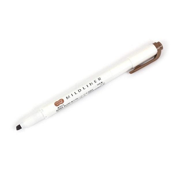 Bút đánh dấu hai đầu Zebra Mildliner Double-Sided Highlighter – Fine/Bold – Màu nâu (Mild Brown)