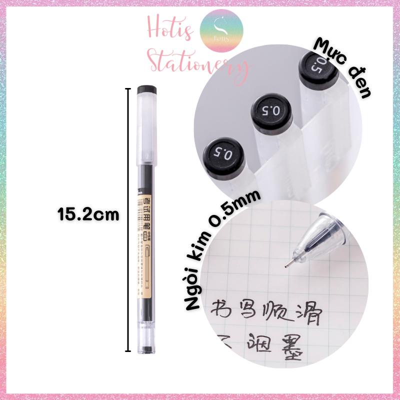 [HOTIS] Bút gel ngòi kim vỏ nhựa trong suốt thiết kế đơn giản, hiện đại