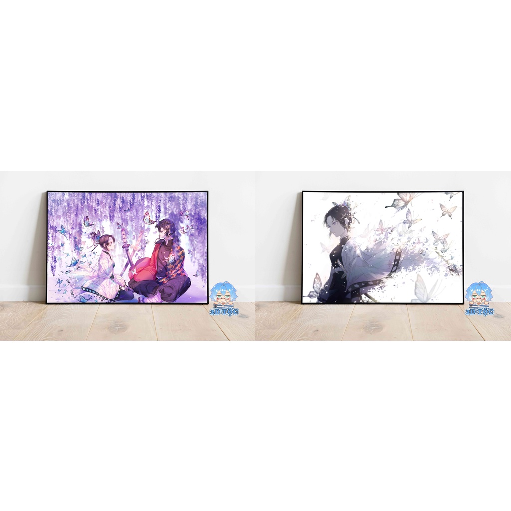Ảnh poster A3 chất lượng chuẩn Kochou Shinobu  (12) Anime Manga Kimetsu No Yaiba – tranh dán tường 2D Tộc Shop