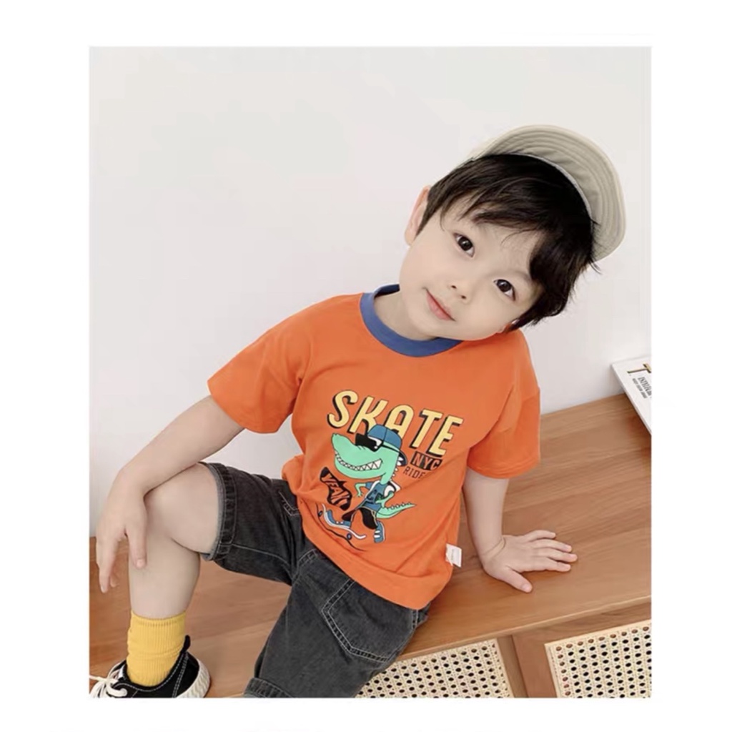 Lyvyshop - (Cotton SG chính phẩm) Áo thun cộc tay bé trai, bé gái (09kg-28kg) mẫu sọc ngang siêu cá tính