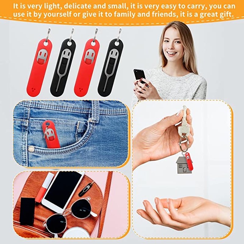 Vỏ Silicon Bảo Vệ Chống Thất Lạc Tích Hợp Móc Khóa Và Ngăn Đựng Thẻ SIM Cho Điện Thoại Thông Minh