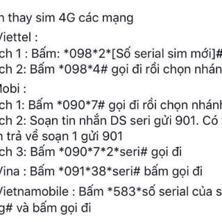 Sim trắng phôi 4G mobifone tự thay