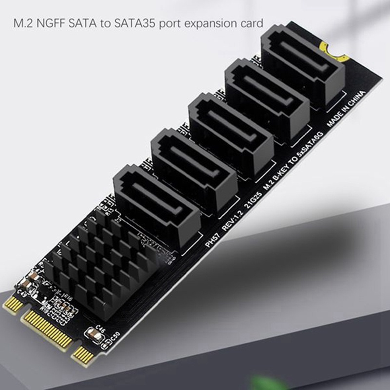 Card mở rộng M.2 NGFF M.2 NGFF B-Key Sata sang SATA 3 5 6Gbps HDD SD + cáp SATA