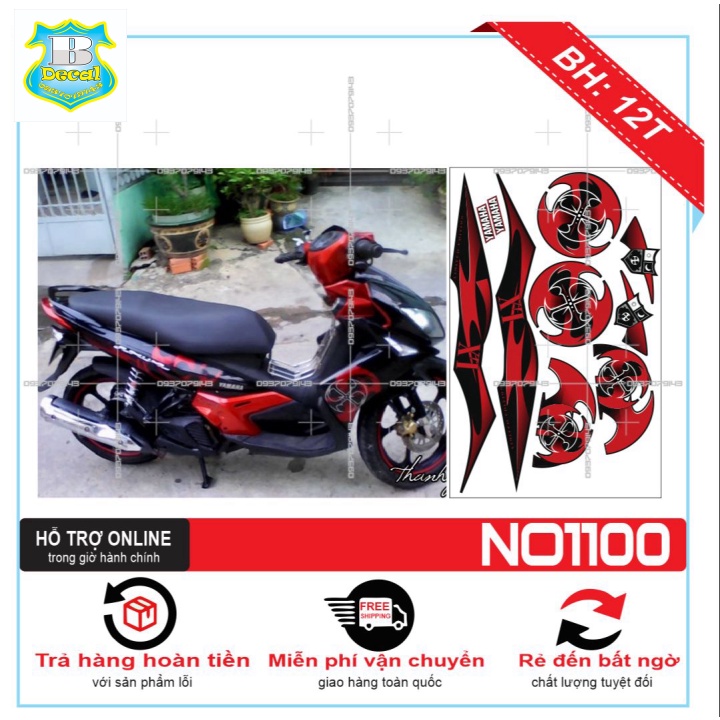 Ten rời xe NOUVO 4 LX LỐC XOÁY ĐỎ ĐEN