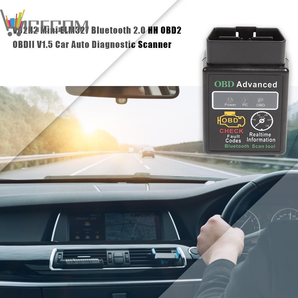 Máy Quét Chuẩn Đoán Lỗi Ô Tô Kết Nối Bluetooth 2.0 Hh Obd2 V1.5 Ni_V02H2 Mini Elm327