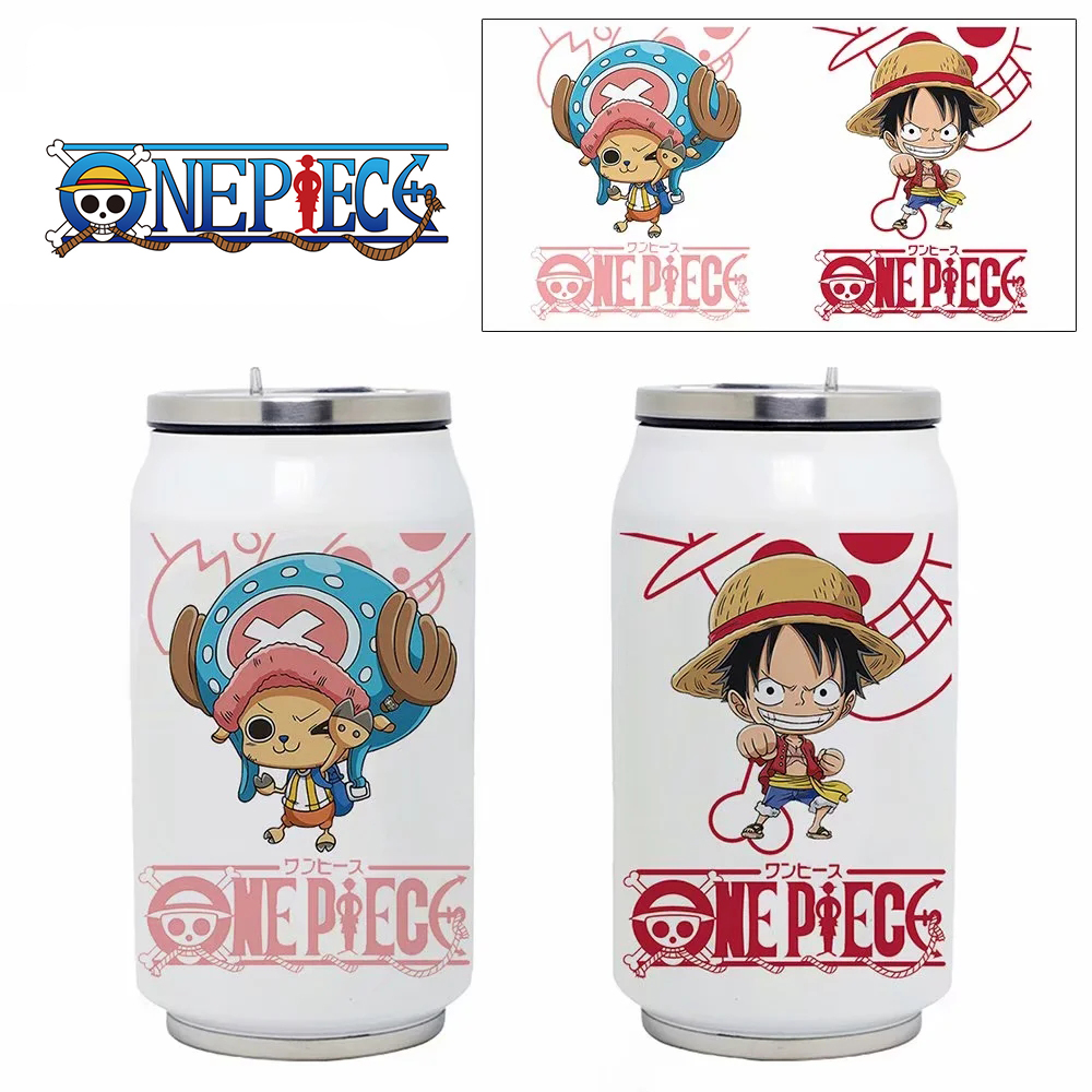 Bình Giữ Nhiệt Bằng Thép Không Gỉ 304 Hai Lớp 350ML In Hình Anime ONE PIECE SY6