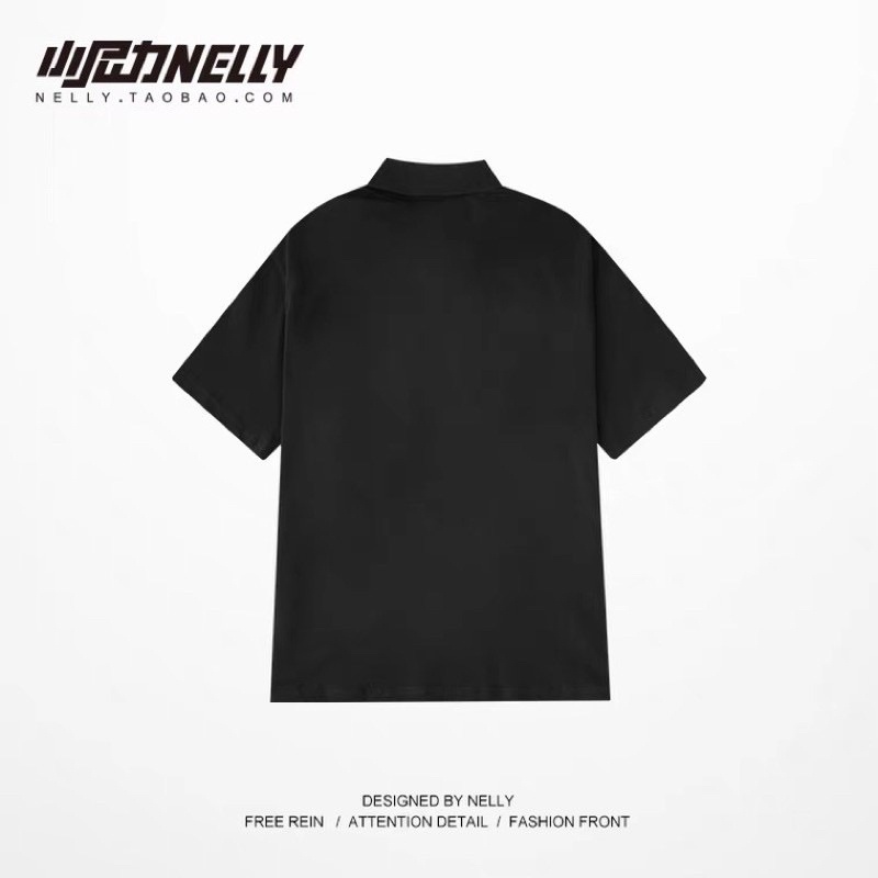 Áo polo 126157 tay ngắn Nelly Heybig form rộng dành cho nam và nữ 39 thetryexstyle