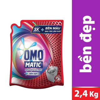 [HCM] Nước giặt Omo Matic Bền Đẹp túi 2.4kg