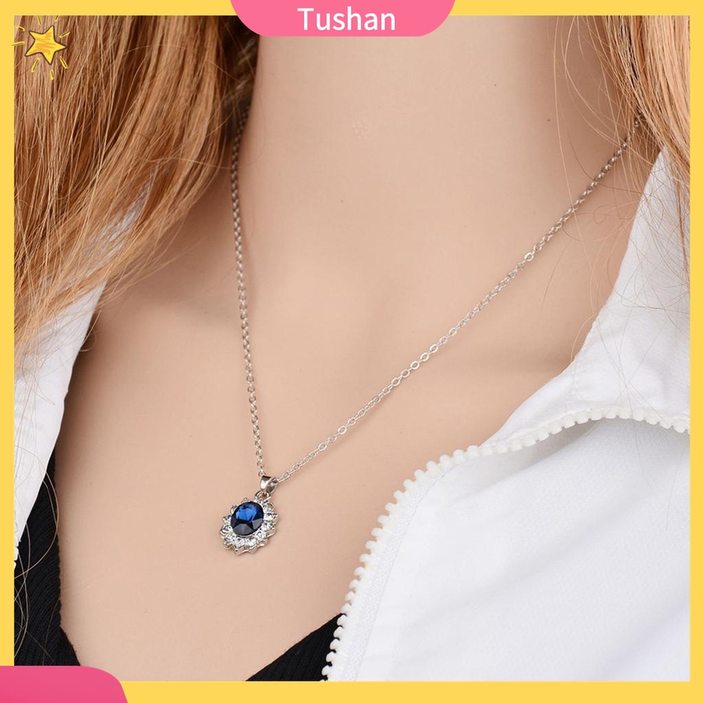 Vòng cổ Đính Đá Sapphire Giả Thời Trang Cho Cuộc Sống Hàng Ngày
