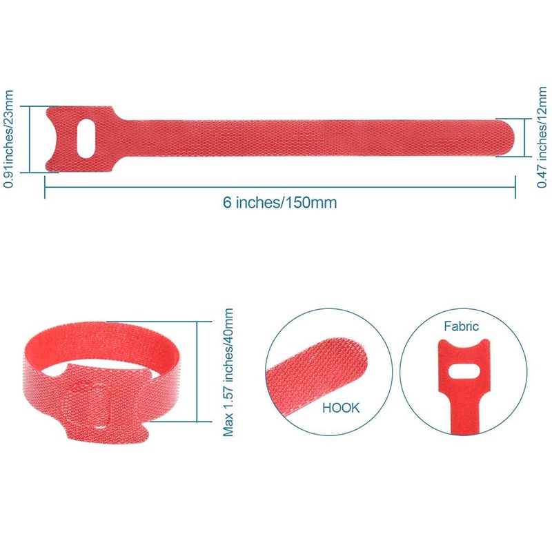 Set 50 Dây Buộc Dây Cáp/Tai Nghe/Dây Cáp Bằng Nylon Tiện Dụng