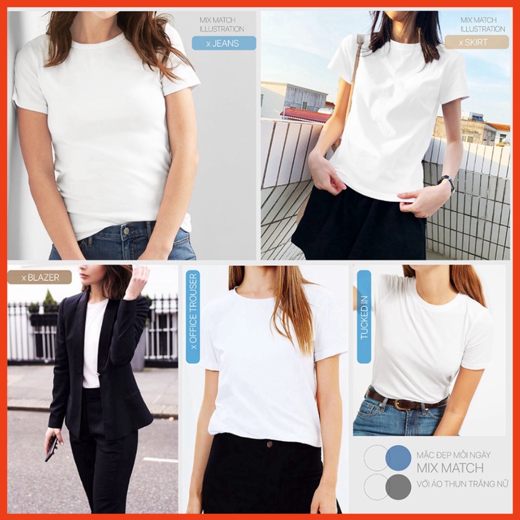 Áo Thun Nữ Basic Màu Trắng, Đen, Be, Thấm Hút Thoáng Mát, Co Giãn 4 Chiều, Áo Phông Form (Phom) Ôm Nhẹ METROFIT