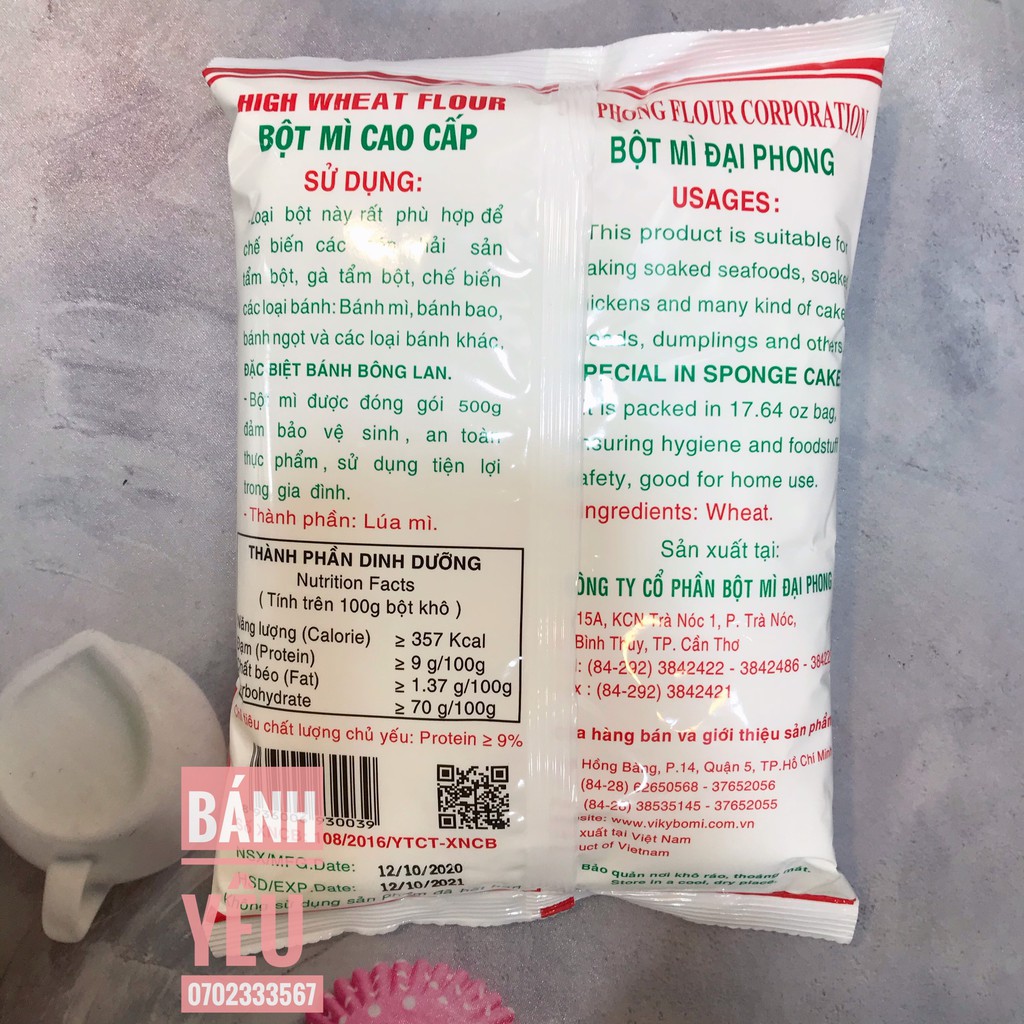 Bột mì Số 8 hiệu Táo Đỏ 500g - NL05