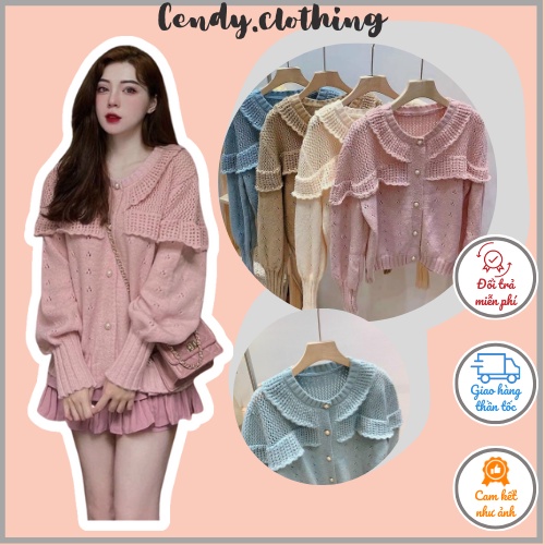 [Hàng Cao Cấp Loại 1] Áo Khoác Len Bèo Cendy Clothing Nhẹ Nhàng Nữ Tính - CD094