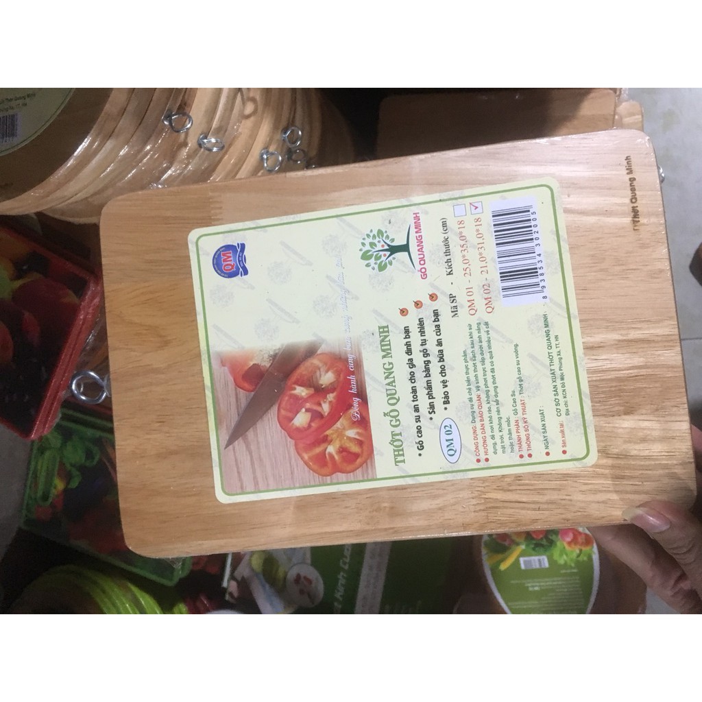 Thớt gỗ cao su tự nhiên