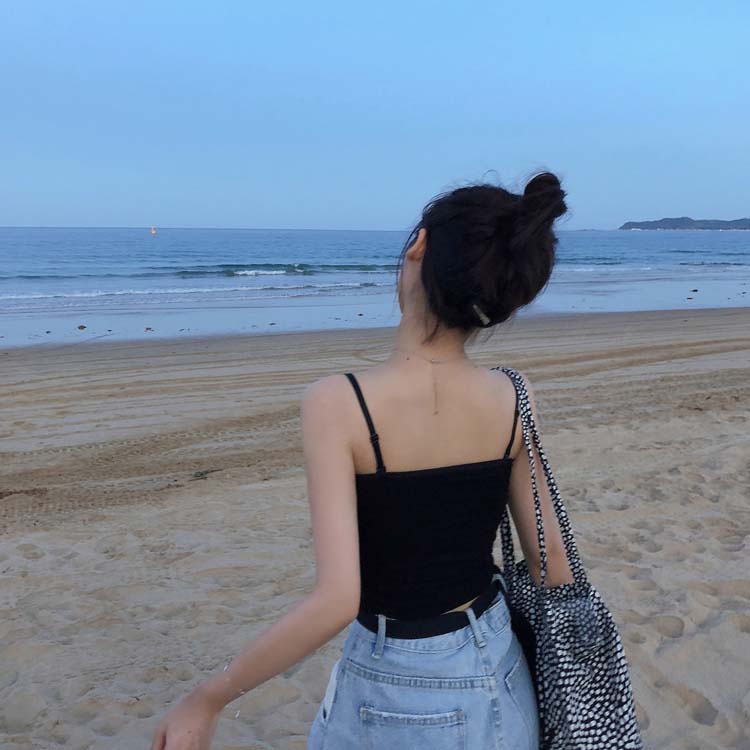 Áo Croptop Hai Dây Có Miếng Đệm Ngực 42243