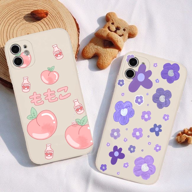 Ốp lưng hình cạnh vuông giả lp13 hoa nhí 5/5s/6/6plus/6s/6splus/7/7plus/8/8plus/x/xs/11/12/13promax