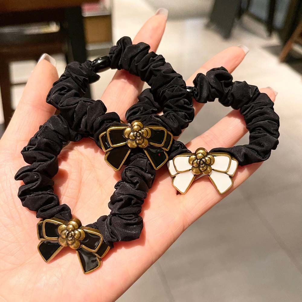 Dây buộc tóc phối hoa phong cách Hàn Quốc thời trang dành cho nữ