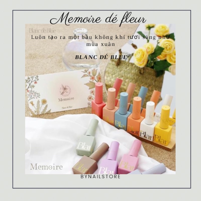 [Blanc dé blue] Bộ sản phẩm sơn gel cao cấp Spring collection 2022 Memoir dé fleur (12pcs)