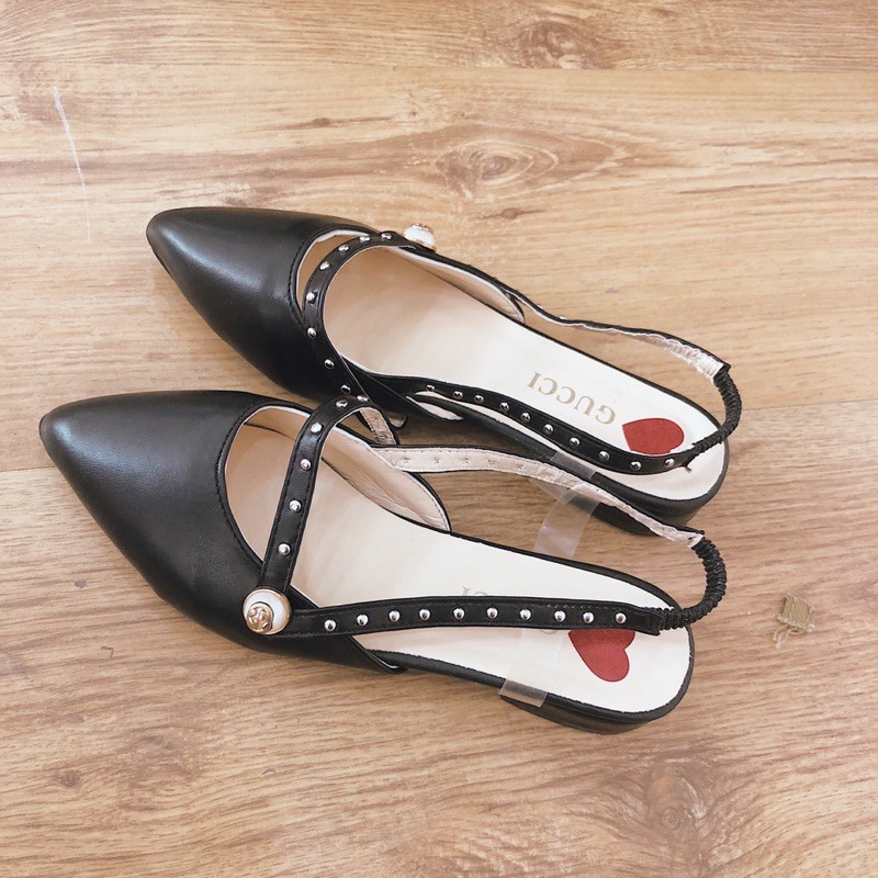 dép sandal tim mũi nhọn thời trang