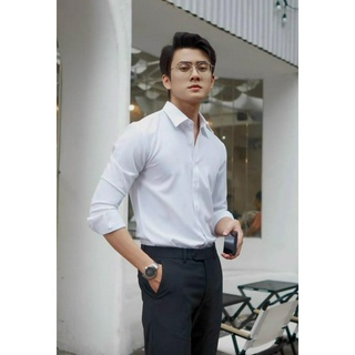  Áo sơ mi nam dài tay MVP cổ bẻ áo sơmi vải lụa Hàn Quốc chống nhăn màu hot trend dễ phối. 