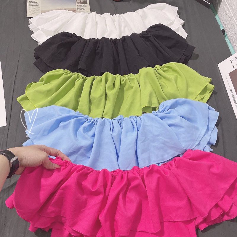 ÁO CROPTOP TRỄ VAI PHỒNG PHỒNG RẤT XINH A100