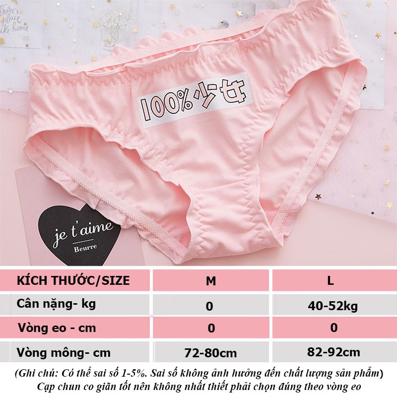 QUẦN LÓT NỮ COTTON CAO CẤP XUẤT NHẬT KHÁNG KHUẨN THOÁNG KHÍ VIỀN REN ĐIỆU ĐÀ QL39