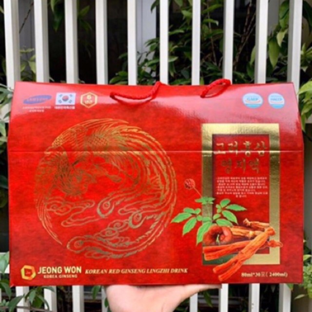 Nước Hồng Sâm Linh Chi Hàn Quốc JeongWon hộp 30 gói